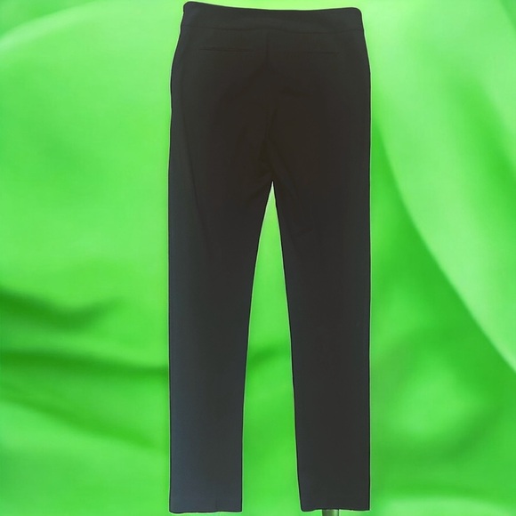 Caché Vintage Y2K Black Zipper Detail Ponte Slim Pants Size 4 - Picture 9 of 10